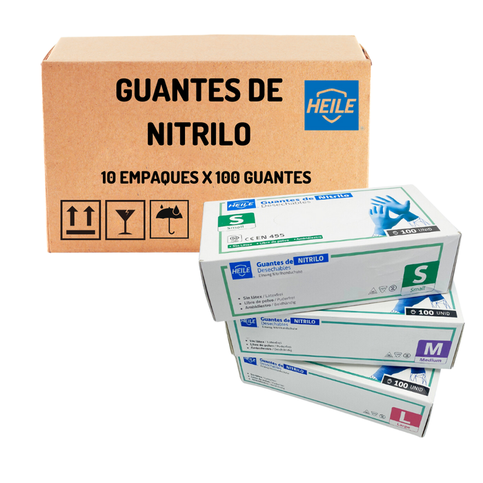 Guantes de nitrilo- Caja Master (10 emp/ 1000u x Caja Master)