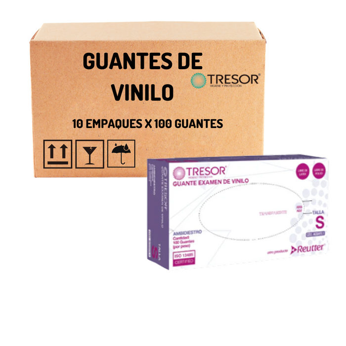 Guantes de vinilo (10 emp/ 1000u x CM)