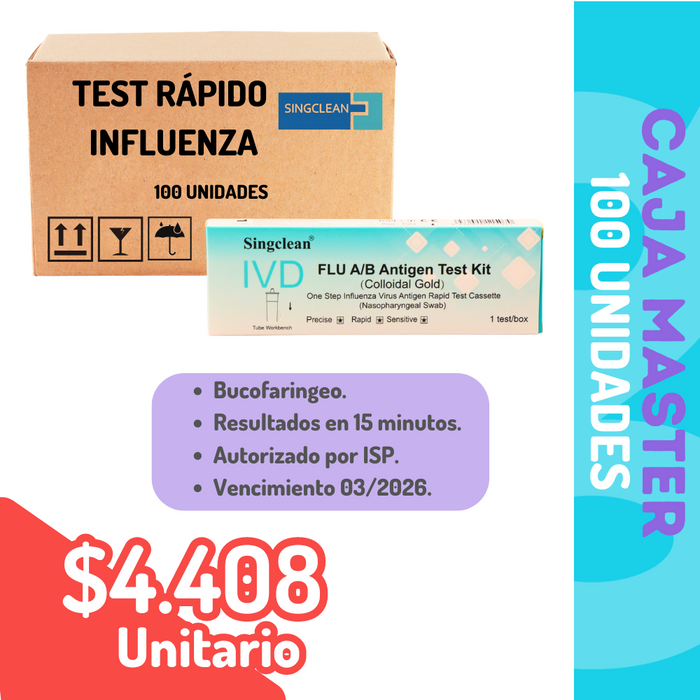 Test Rápido Influenza Nasofaríngeo (100 unidades)