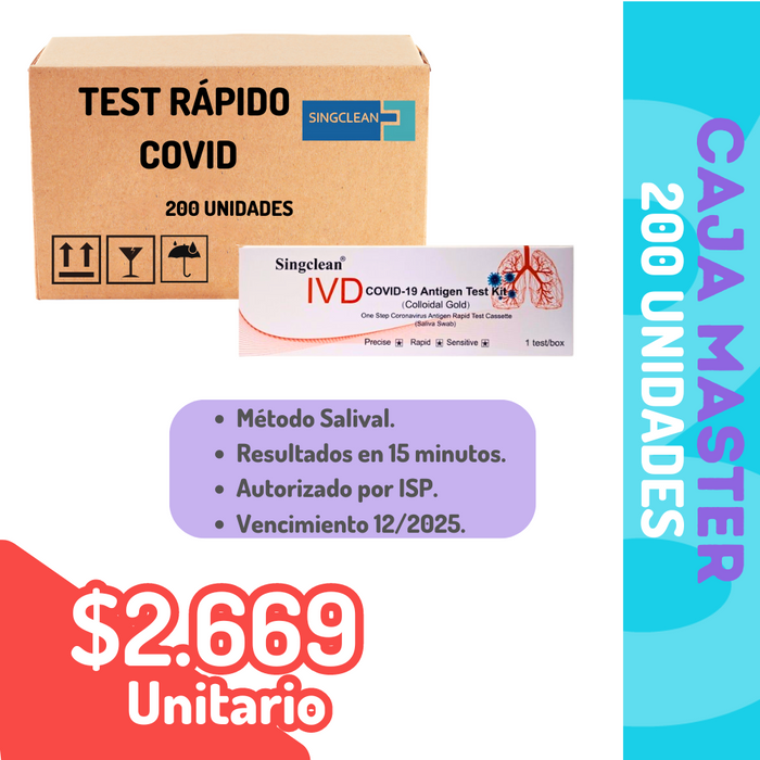 Test Rápido Antígeno, Salival (200 unidades)